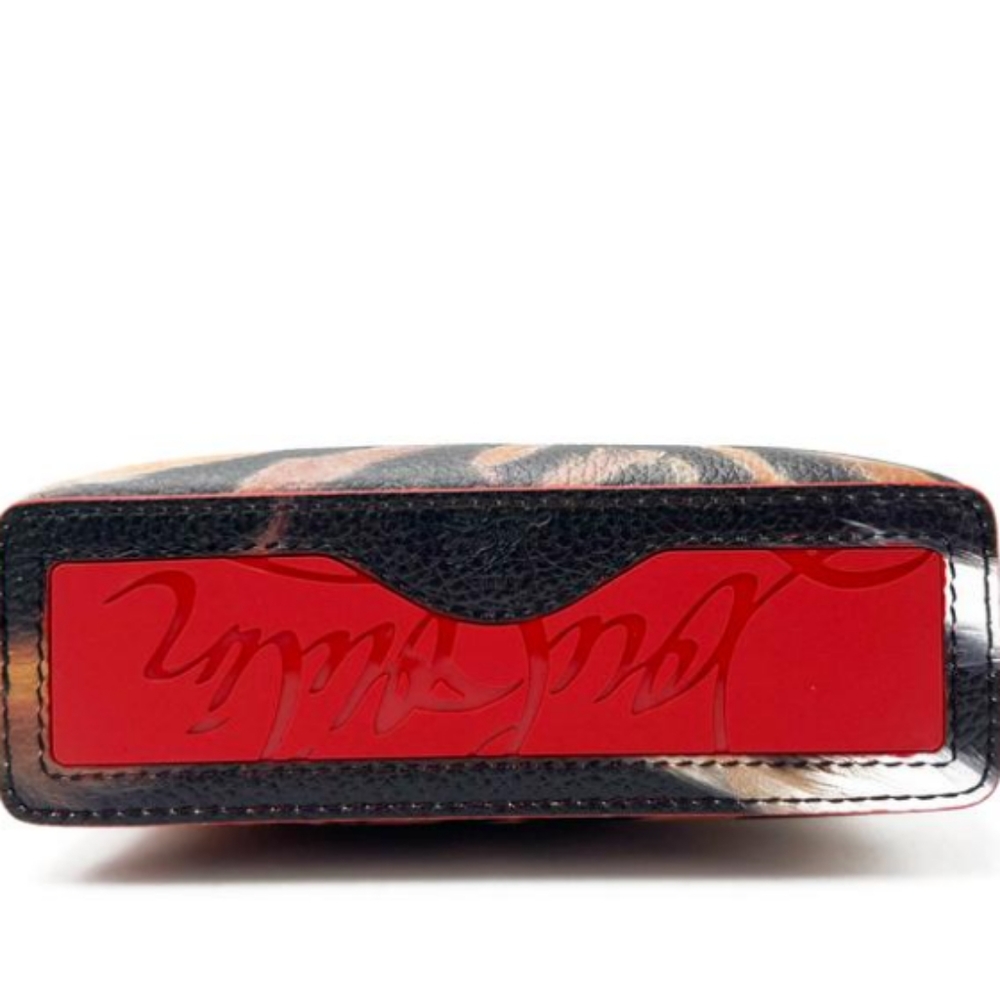 Christian Louboutin Mini CabataTiger Red Leather Studded Crossbody Bag - Picture 9 of 15